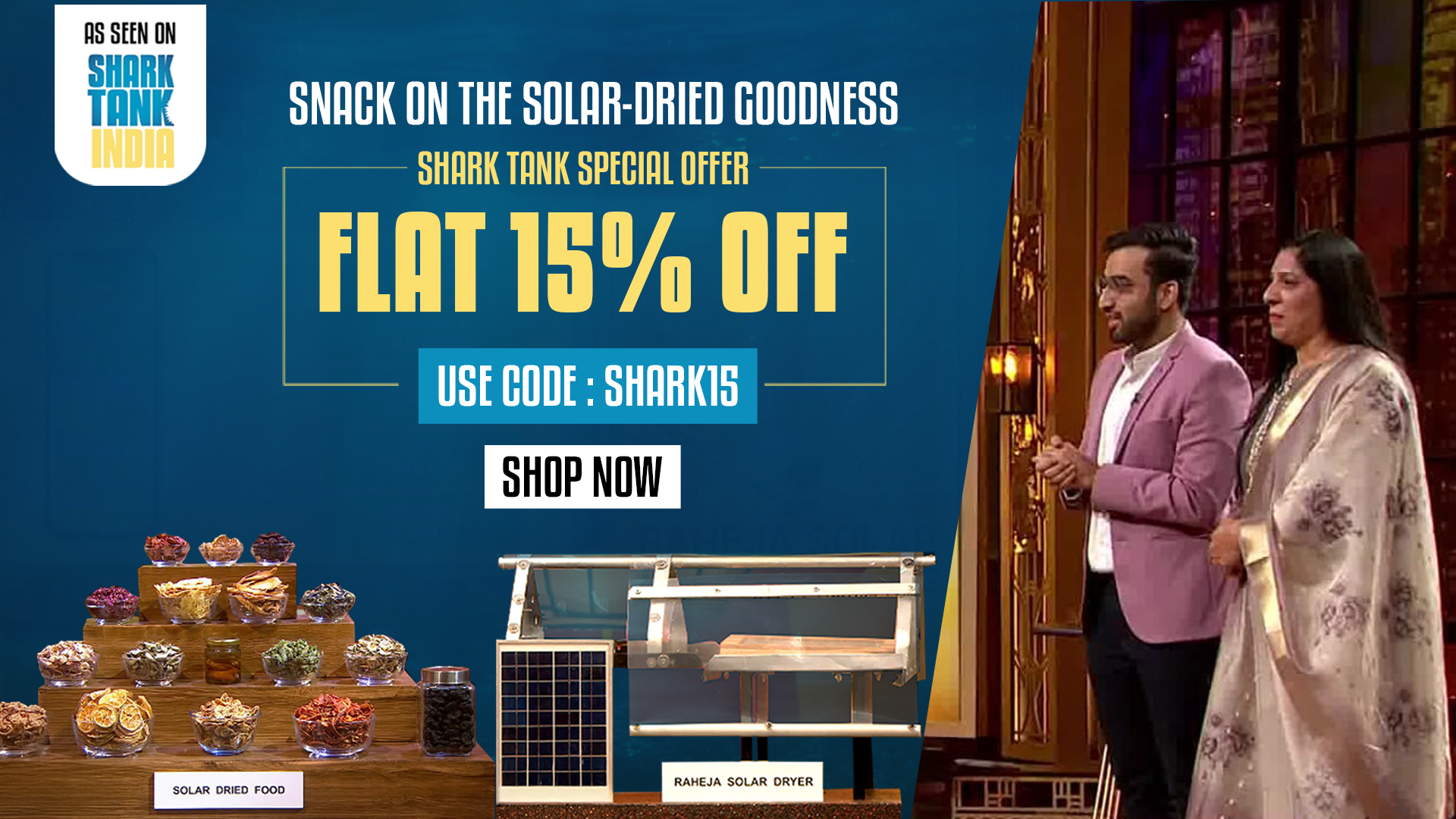 Barefruit Website, Popup banner, Sharktank , Rahaja solar